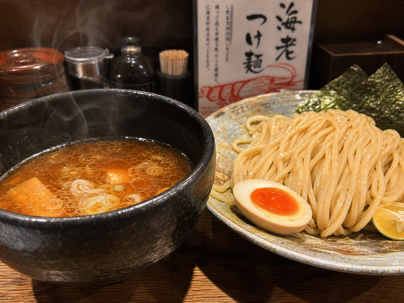 超濃厚！裏路地の海老つけ麺
