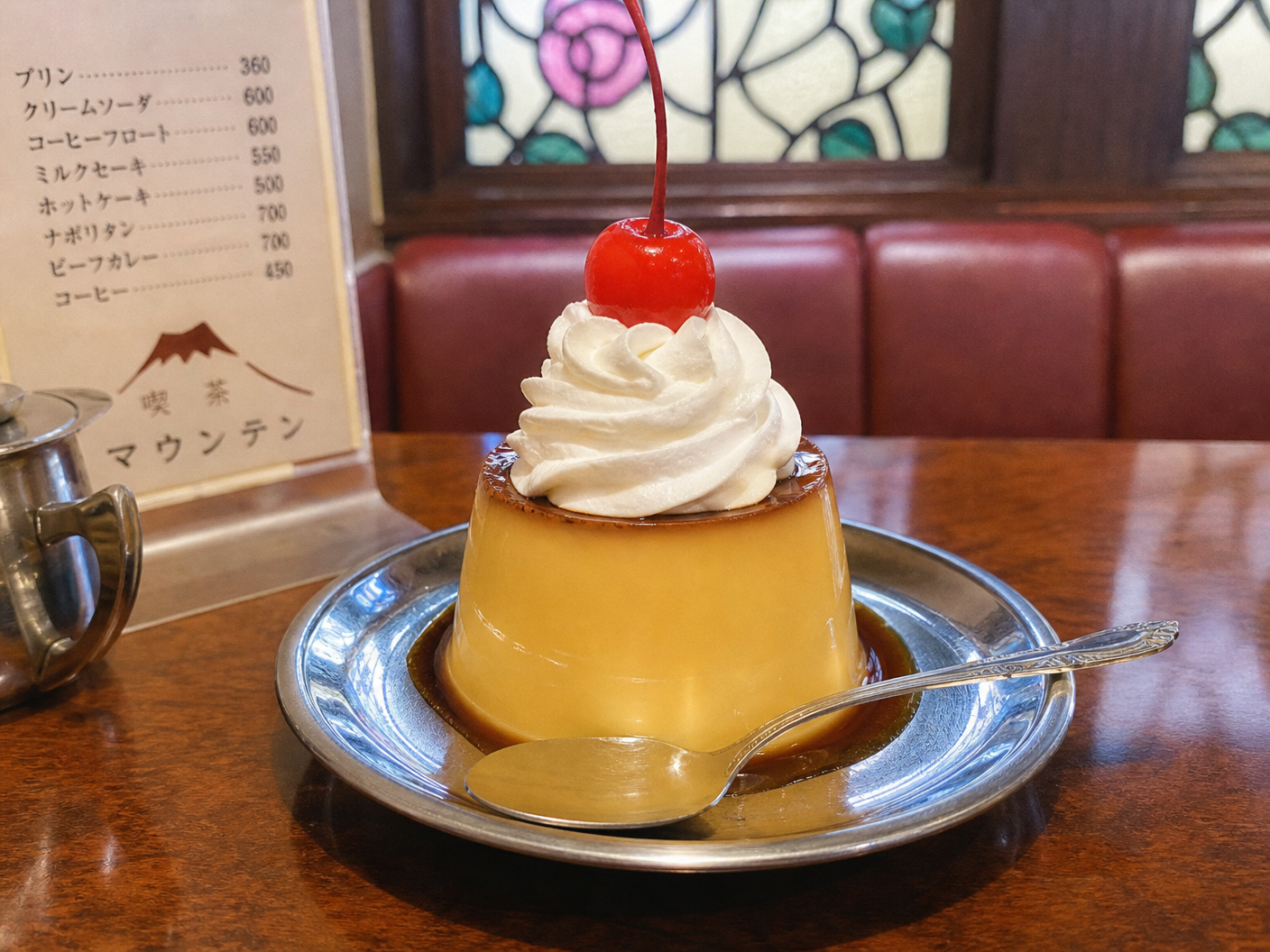 レトロ純喫茶の特製プリン